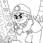 Bowser’s Towering Artifacts Coloring Page
