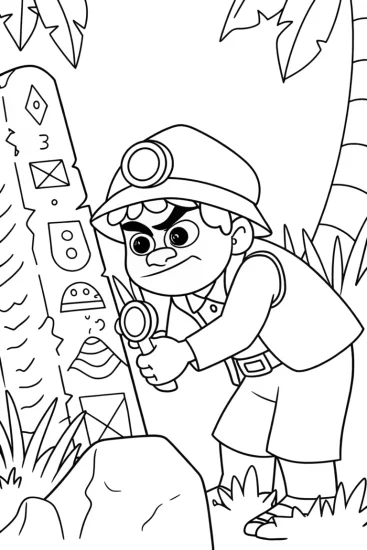 A coloring page of Bowser’s Towering Artifacts Coloring Page