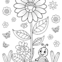 Banban meets a friendly caterpillar in the garden