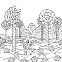 Tails’ Candy Land Adventure Coloring Page