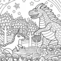Godzilla’s Magical Racing Adventure Coloring Page