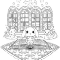 Cinnamoroll’s Magical Book Adventure Coloring Page