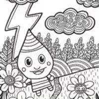 Lightning Bolt’s Secret Garden Coloring Page
