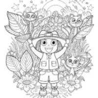 Gabby’s Cosmic Jungle Safari Coloring Page