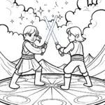 League of Legends Magical Duel Coloring Page