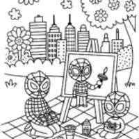 Miles Morales’ Artistic Adventure Coloring Page