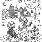 Miles Morales’ Artistic Adventure Coloring Page