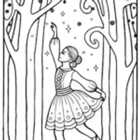 Ninja in the Enchanted Dance Coloring Page