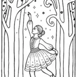 Ninja in the Enchanted Dance Coloring Page