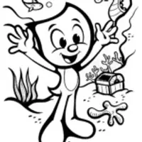 Huggy Wuggy’s Deep-Sea Discovery Coloring Page