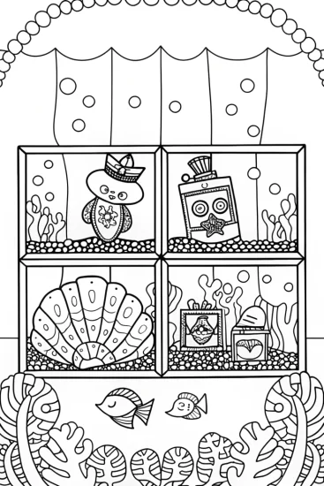 A coloring page of Octonauts Undersea Museum Adventure Coloring Page