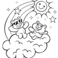 Care Bears’ Magical Sky Adventure Coloring Page