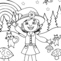 Gabby’s Enchanted Forest Coloring Page