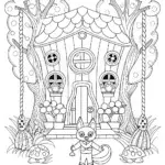 Huggy Wuggy’s Enchanted Treehouse Adventure Coloring Page