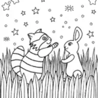The Dance of the Fireflies Coloring Page