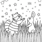 The Dance of the Fireflies Coloring Page