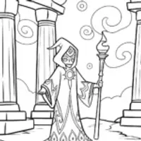 The Great Summoner’s Duel Coloring Page