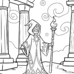 The Great Summoner’s Duel Coloring Page