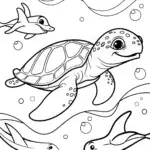 Rainbow Under the Sea Adventure Coloring Page