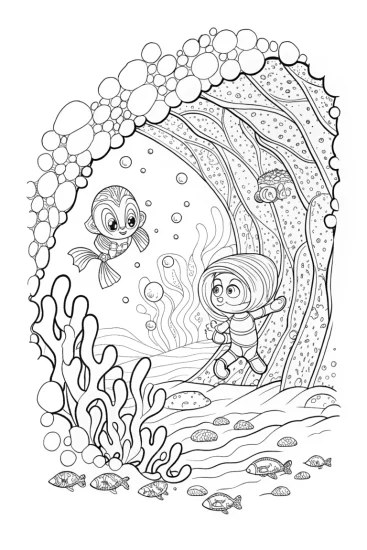 A coloring page of Octonauts’ Night Adventure Coloring Page