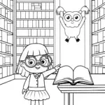 Hello Kitty’s Enchanted Library Adventure Coloring Page