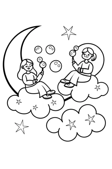 A coloring page of Rainbow High Dreamweavers Coloring Page