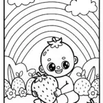 Baby’s Rainbow Garden Adventure Coloring Page