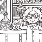 Gabby’s Cat Science Lab Coloring Page