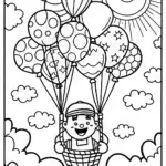 Luigi’s Magical Balloon Adventure Coloring Page