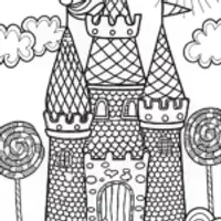 Ice Cream Castle Adventure Coloring Page