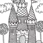 Ice Cream Castle Adventure Coloring Page