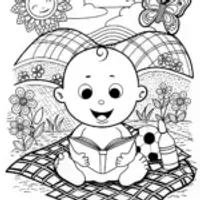 Baby’s First Art Adventure Coloring Page