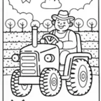 Blippi’s Fantastic Farm Adventure Coloring Page