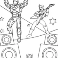 Avengers Talent Show Coloring Page