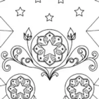 Magical Mosaic of Love Coloring Page