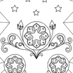 Magical Mosaic of Love Coloring Page