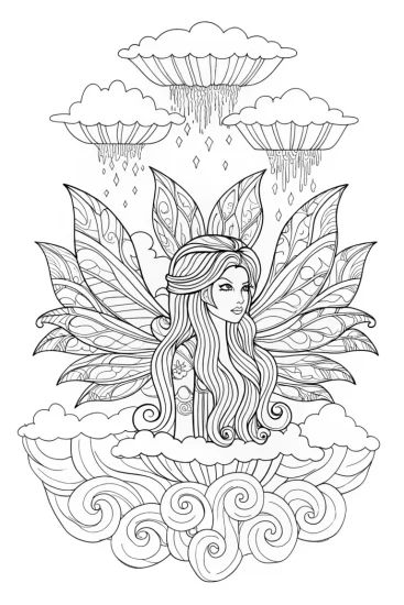 A coloring page of The Harmony of Elements Coloring Page