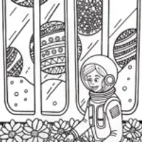 Barbie’s Space Garden Adventure Coloring Page