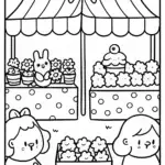 Heartflower Bazaar Coloring Page