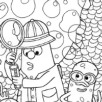 Captain Barnacles and Kwazii Underwater Detective Coloring Page