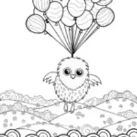 Chick’s Colorful Balloon Flight