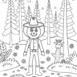 Huggy Wuggy’s Enchanted Forest Adventure Coloring Page