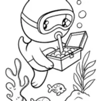 Charmander’s Underwater Adventure Coloring Page
