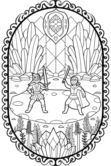 A coloring page of The Enchanted Rift Coloring Page