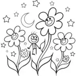 Huggy Wuggy’s Magical Garden Adventure Coloring Page