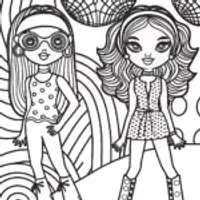 Bratz Dolls Roller Disco Coloring Page