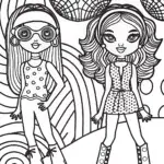 Bratz Dolls Roller Disco Coloring Page