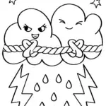 Lightning Bolt Tug-of-War Coloring Page