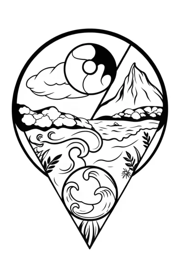 A coloring page of Legendary Pokémon Elemental Coloring Page