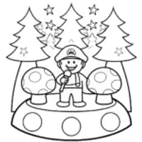 Mario’s Enchanted Music Festival Coloring Page